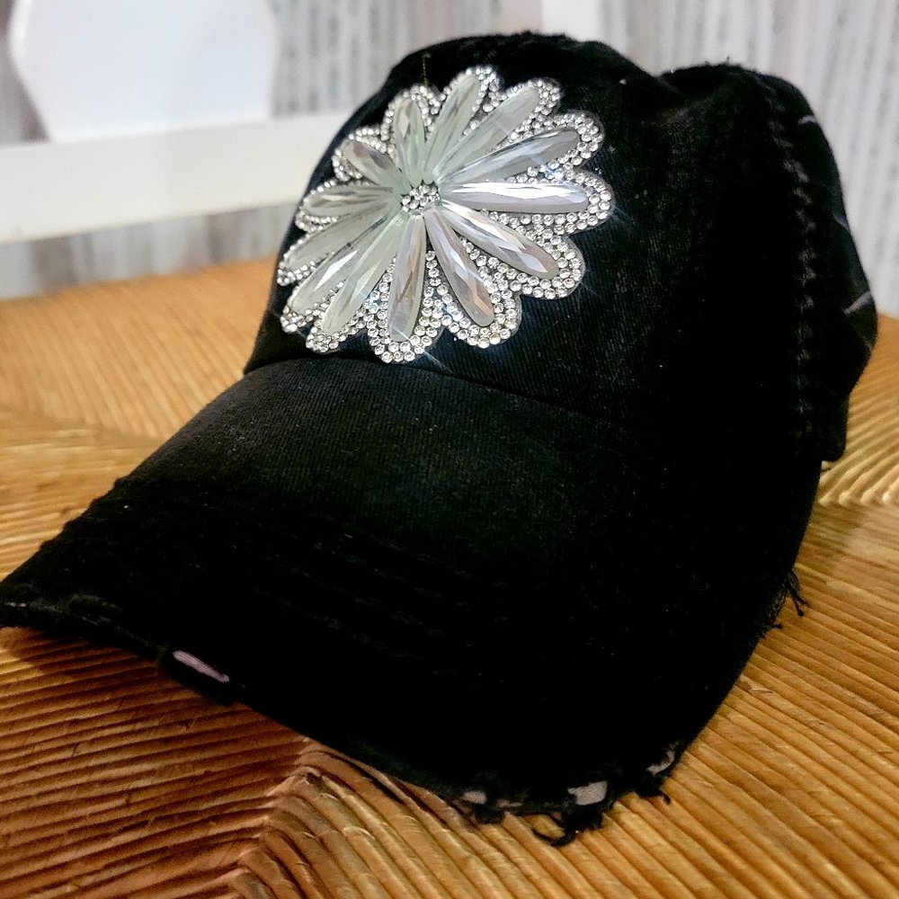Vintage Crystal Flower Hat